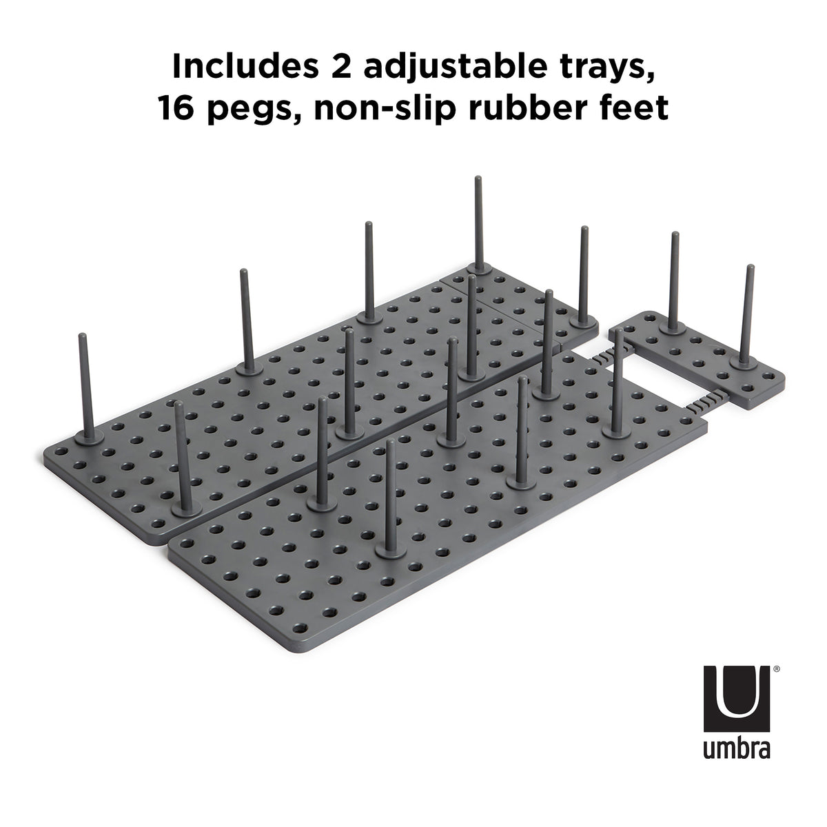 Umbra Peggy Drawer Organizer Charcoal