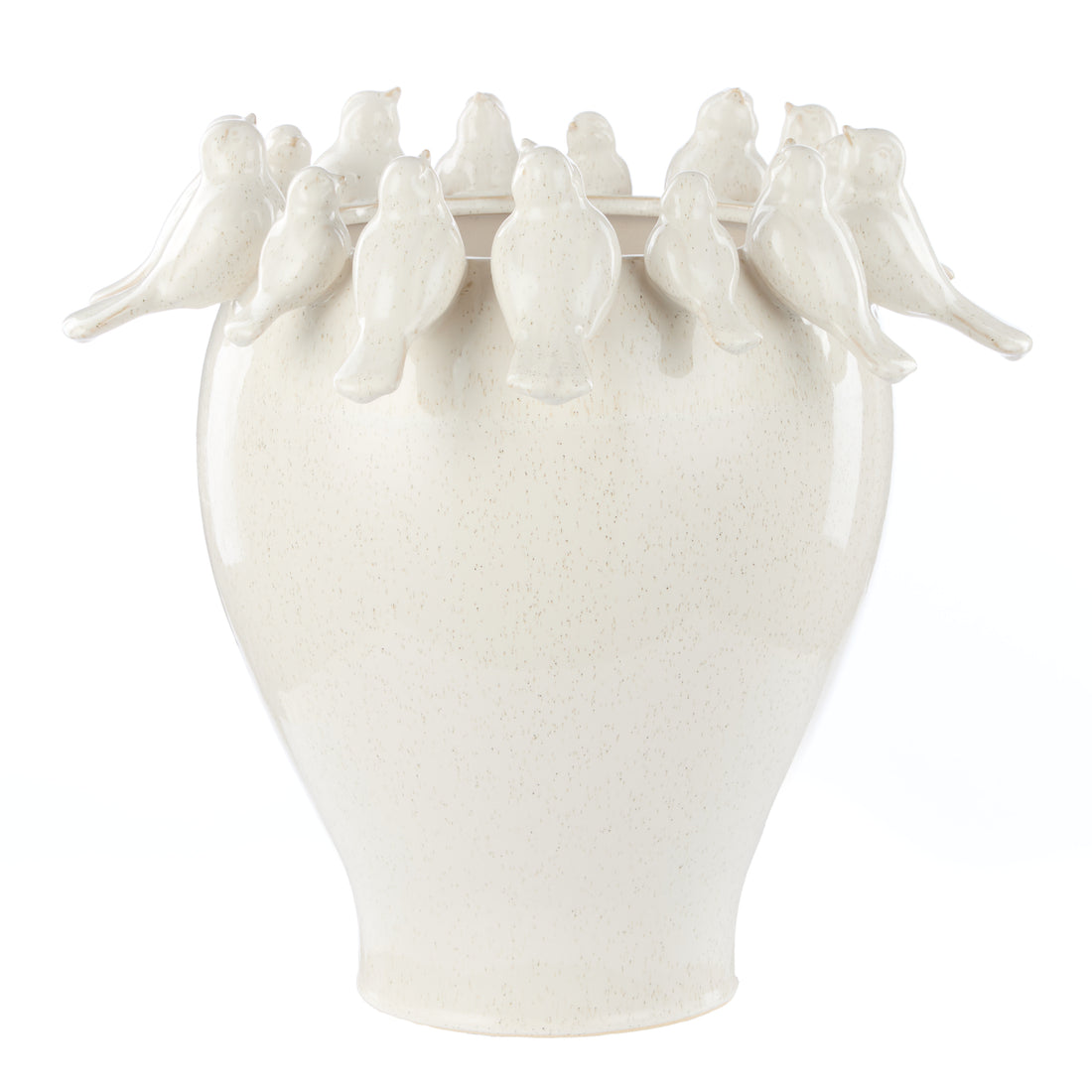 Society Home Rosemary Ceramic Bird Vase Large Off White
