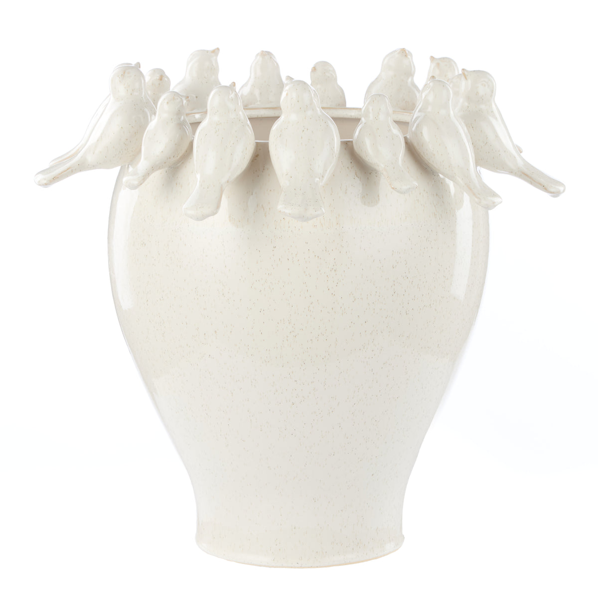 Society Home Rosemary Ceramic Bird Vase Large Off White