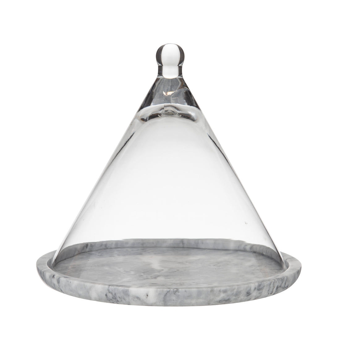 Davis &amp; Waddell Nuvolo Marble Conical Dome Grey &amp; Clear