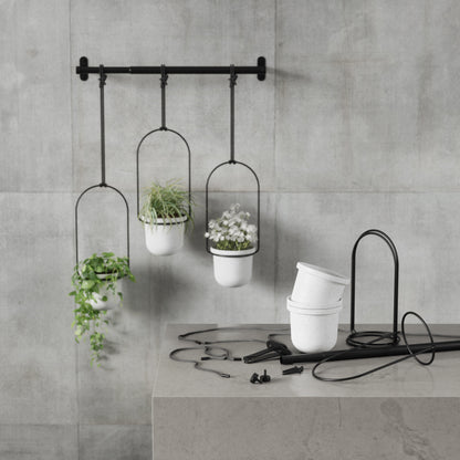 Umbra Triflora Hanging Planter White &amp; Black