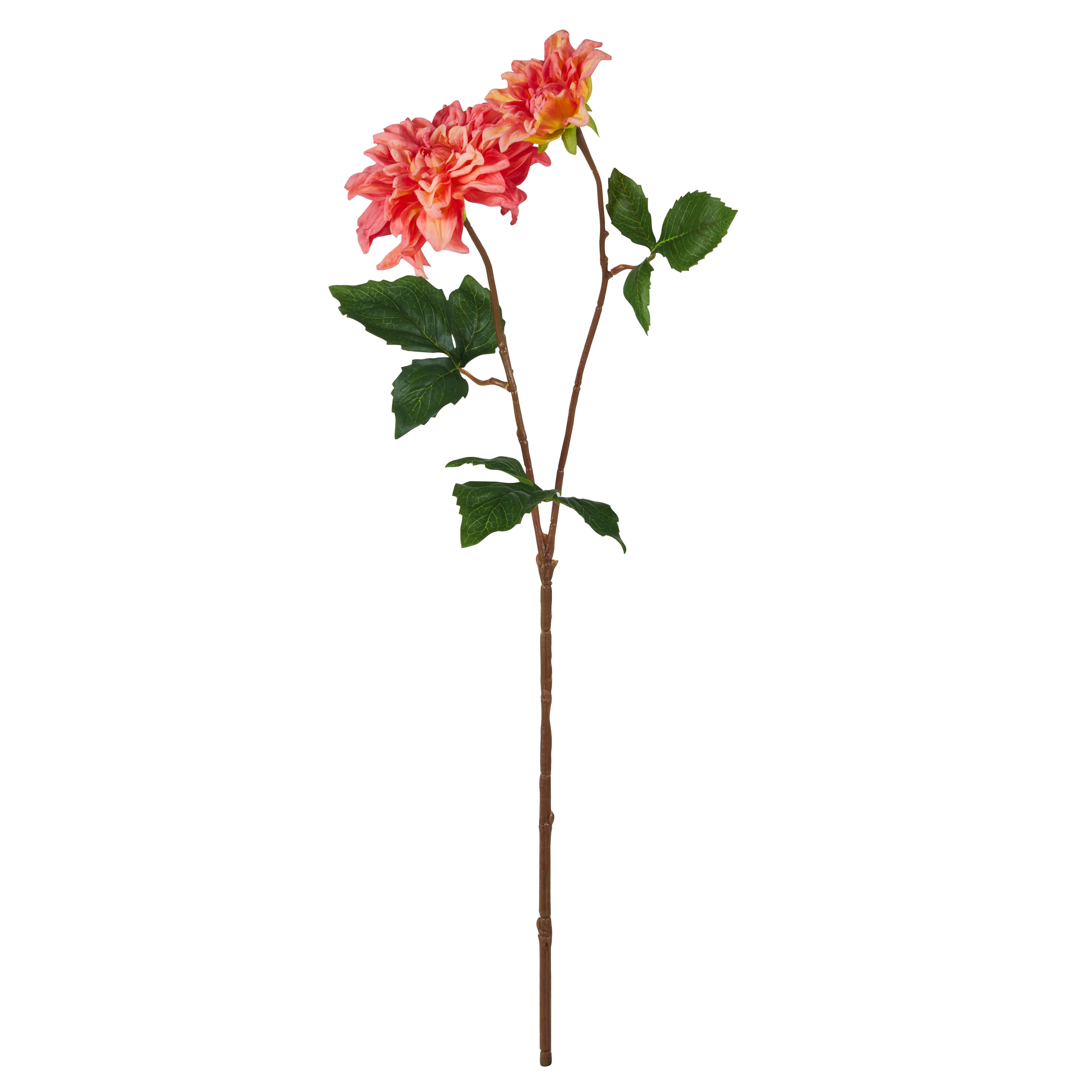 Faux Dahlia Bud Stem | Orange - 60cm