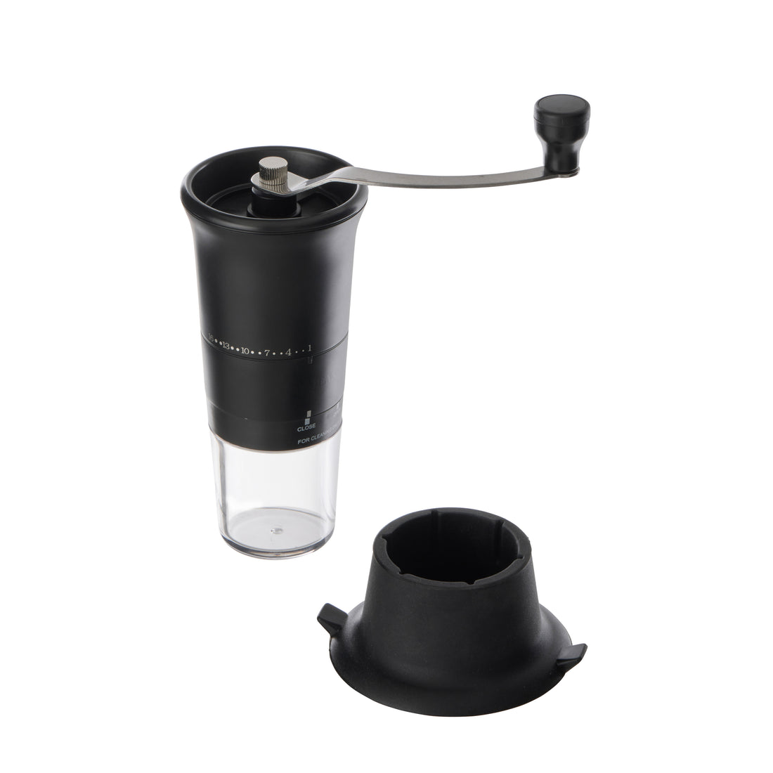 Leaf &amp; Bean Smart Grip Coffee Grinder Stainless &amp; Black
