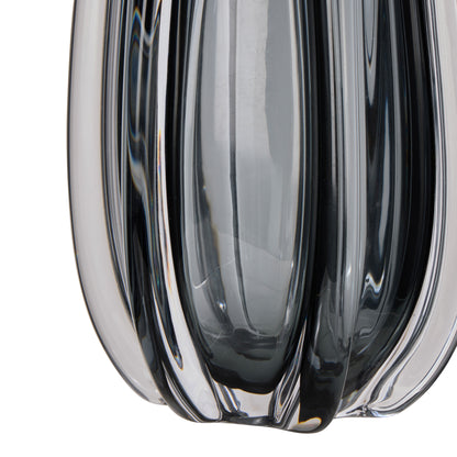 Amalfi Wavy Glass Vase Grey