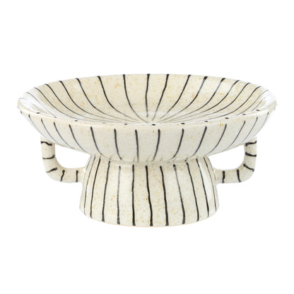Academy Sabi Stripe Decor Dish Small White &amp; Black