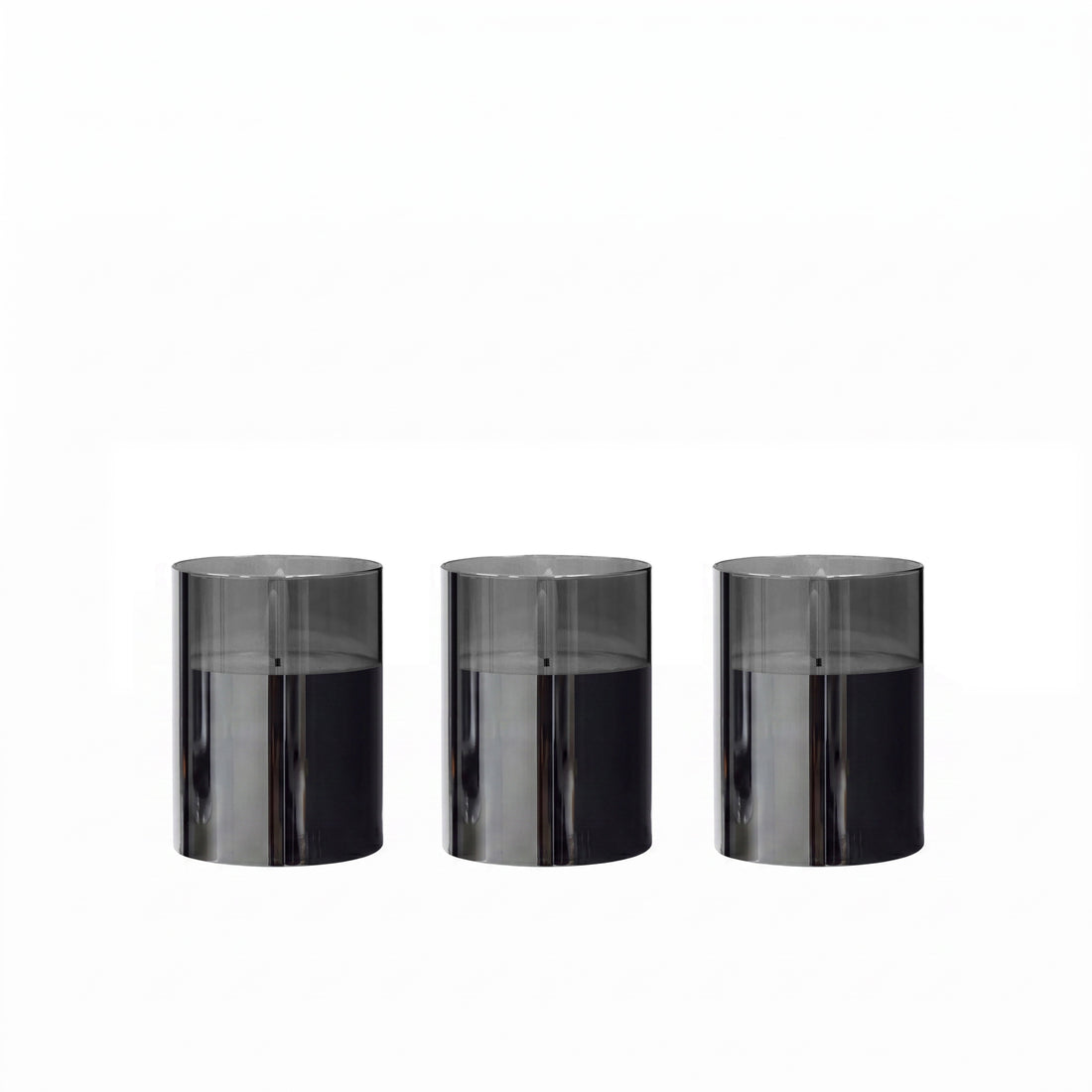 Rogue Glass Unaflame Candle 3pcs Set Black