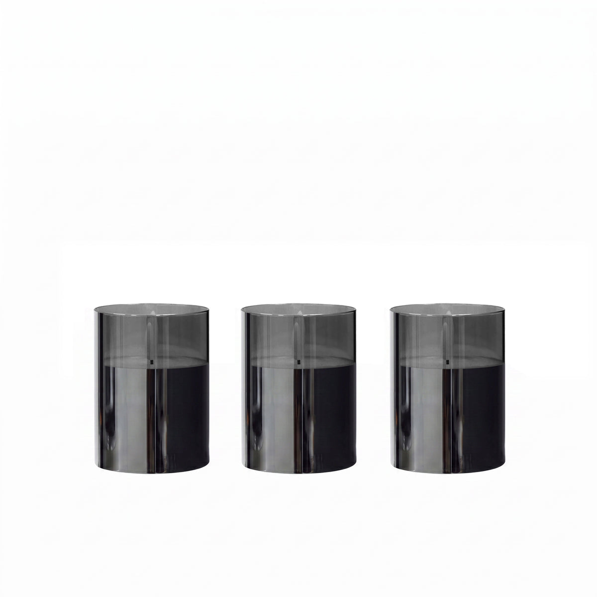 Rogue Glass Unaflame Candle 3pcs Set Black