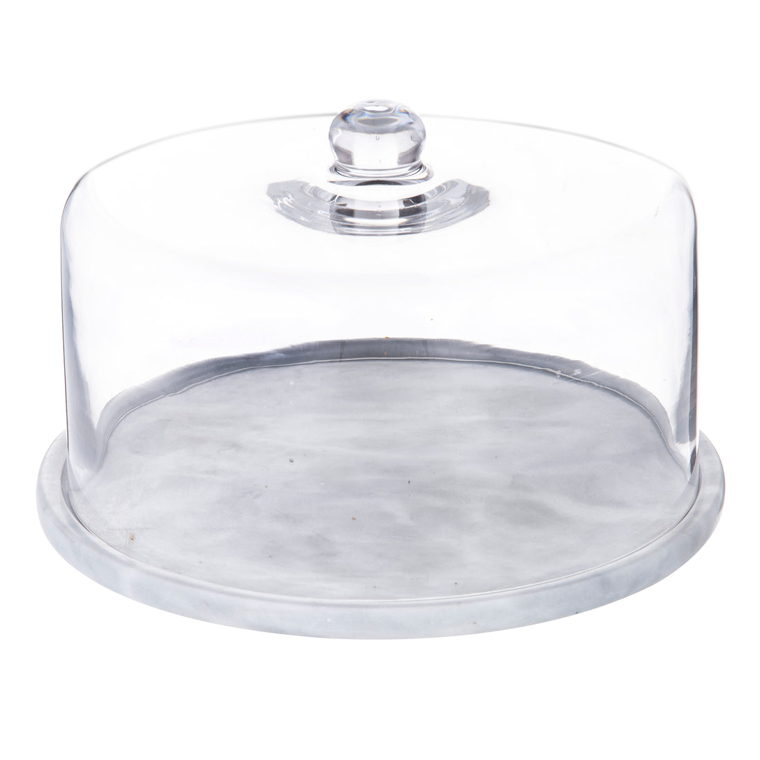 Davis &amp; Waddell Nuvolo Marble Round Dome Grey &amp; Clear
