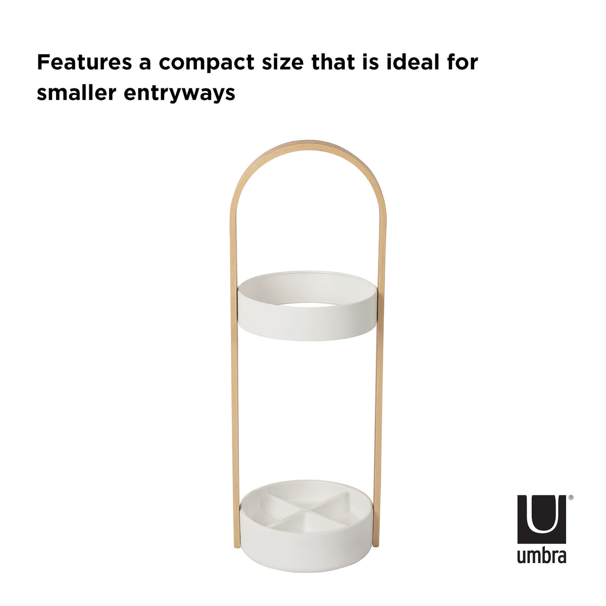 Umbra Bellwood Umbrella Stand White &amp; Natural