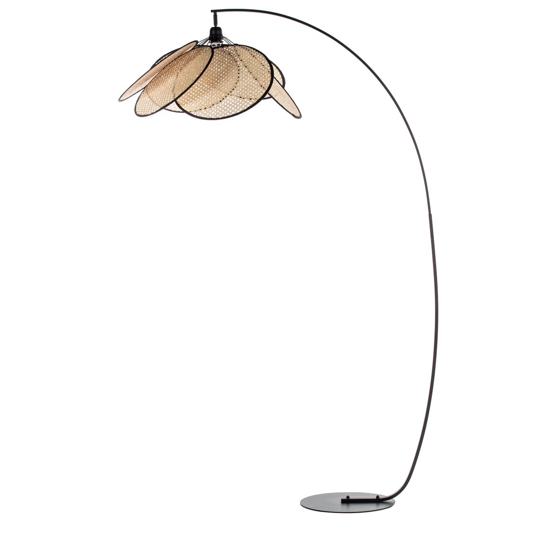 Amalfi Fiore Floor Lamp Black &amp; Natural