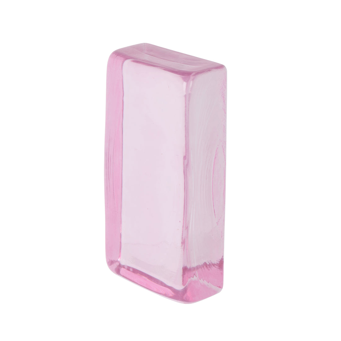Amalfi Bernard Glass Brick Sculpture Pink