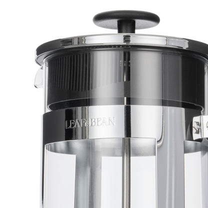 Leaf &amp; Bean Glass Press Plunger Clear &amp; Stainless Steel