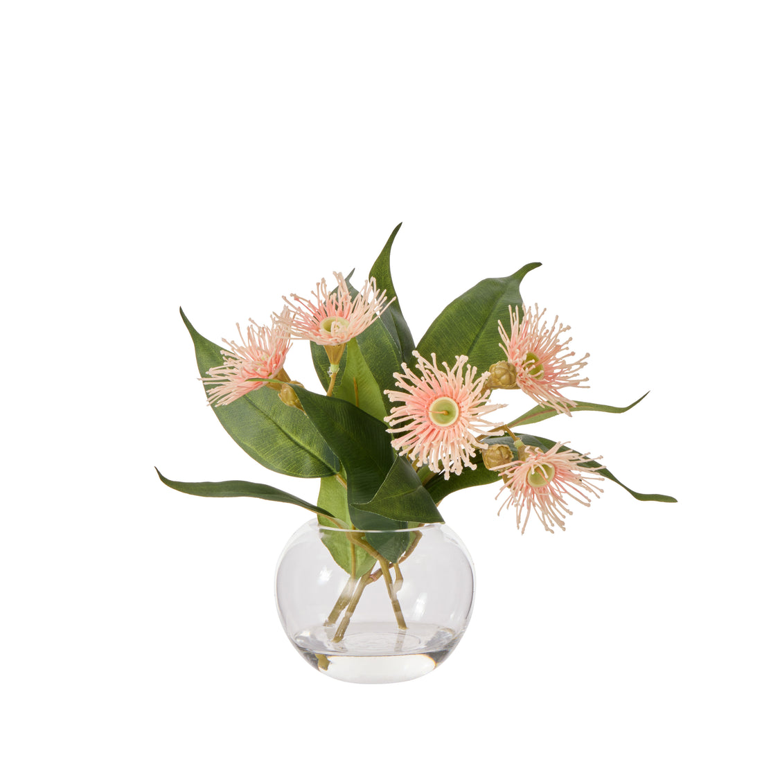 Faux Flowering Eucalyptus - Phoebe Vase | Pink -  21cm