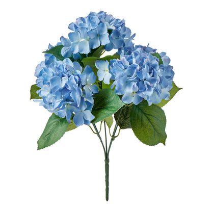 Faux Hydrangea Bush | Soft Blue - 45cm