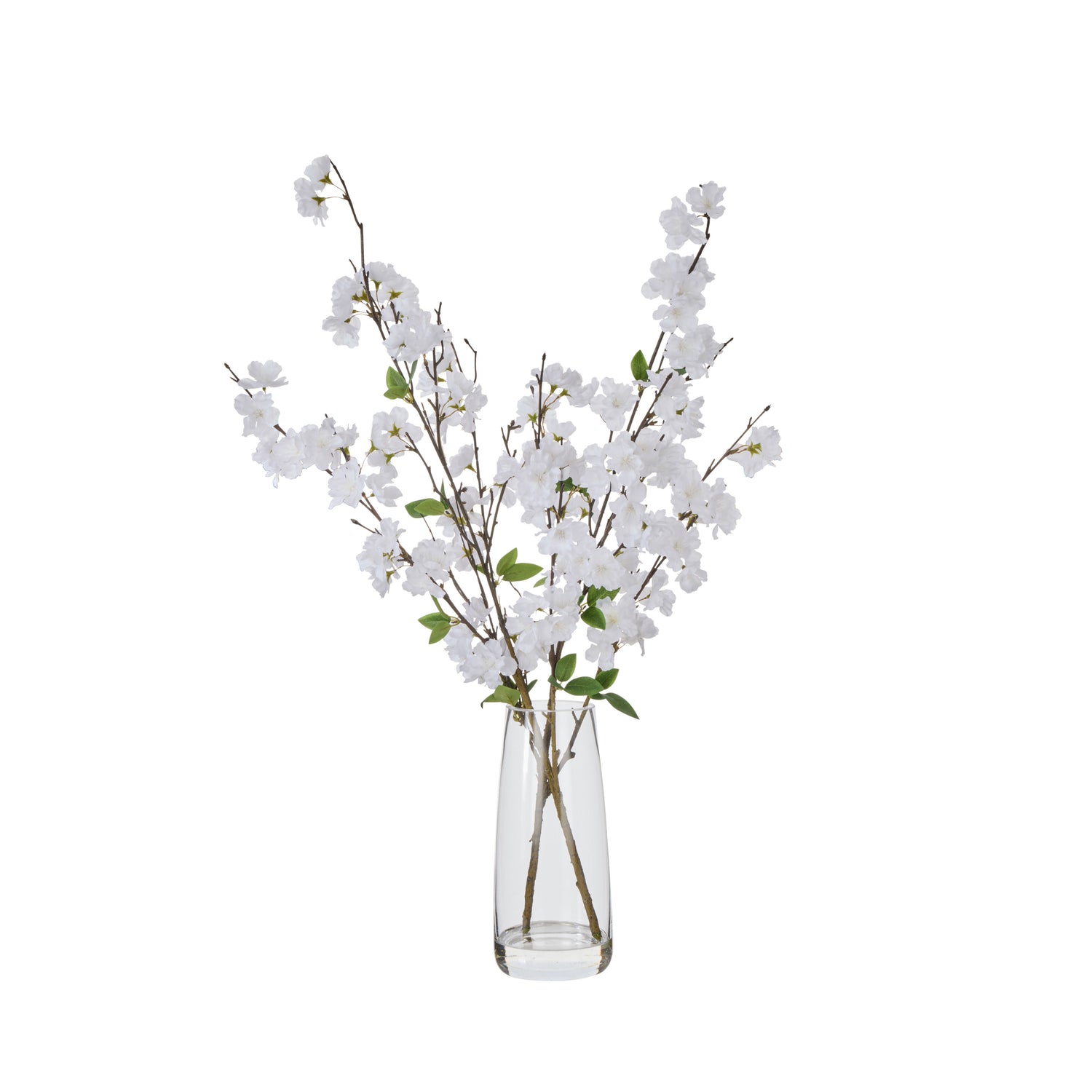 Faux Cherry Blossom - Alana Vase | White -  74cm