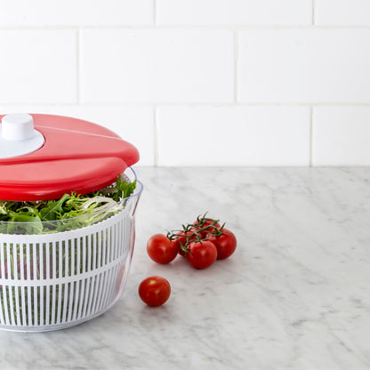 Davis &amp; Waddell Salad Spinner White &amp; Red