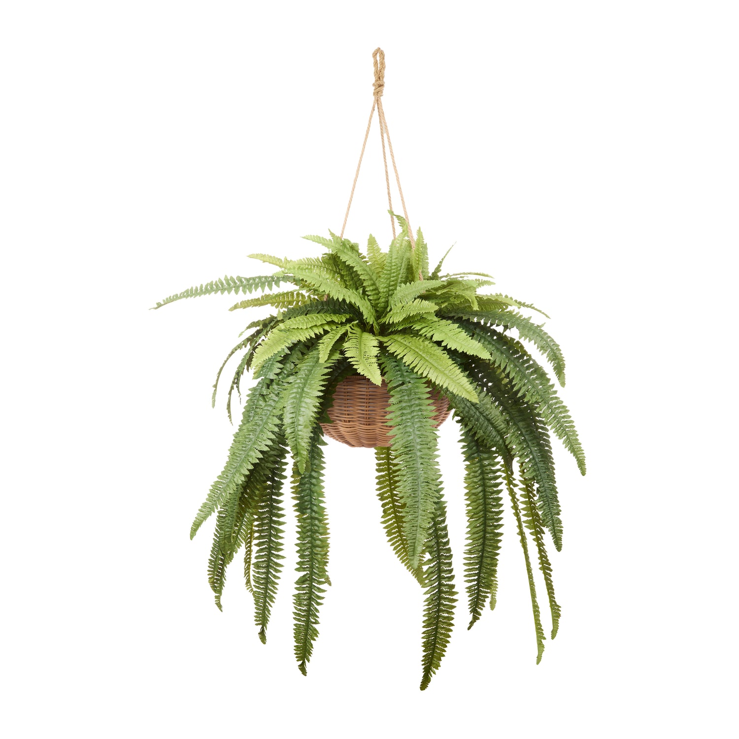 Faux Boston Fern - Laos Hanging  Planter | Green  - 126cm