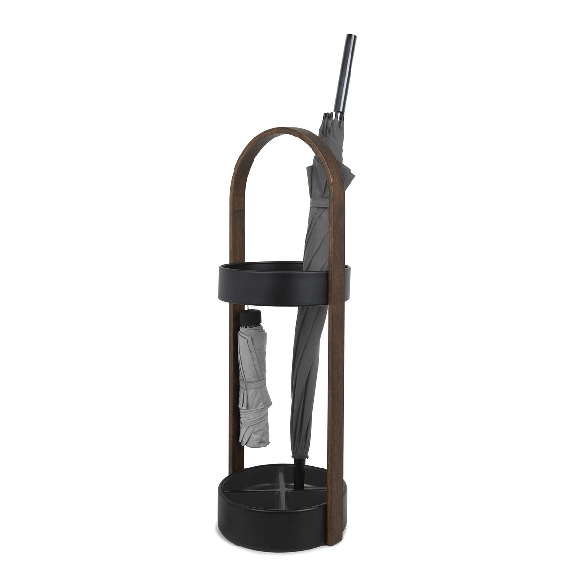 Umbra Bellwood Umbrella Stand Black &amp; Walnut