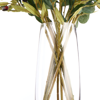 Faux Olive Eucalyptus Mix Arrangement - Alana Vase