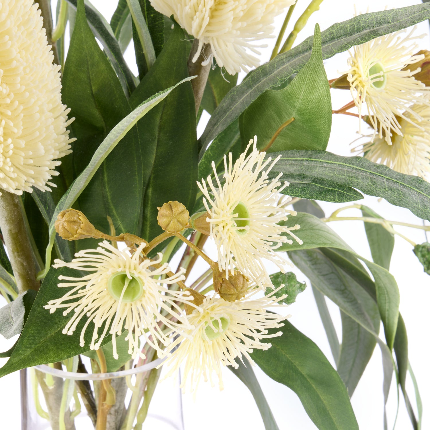 Faux Banksia Eucalyptus Arrangement - Rachel Vase | Cream - 85cm