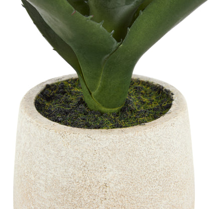 Faux Aloe Plant - Cream Pot | 23cm