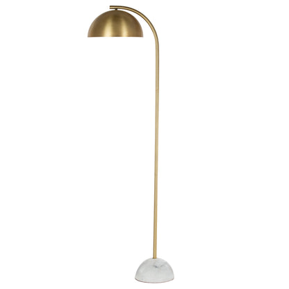 Amalfi Atticus Floor Lamp Brass &amp; White