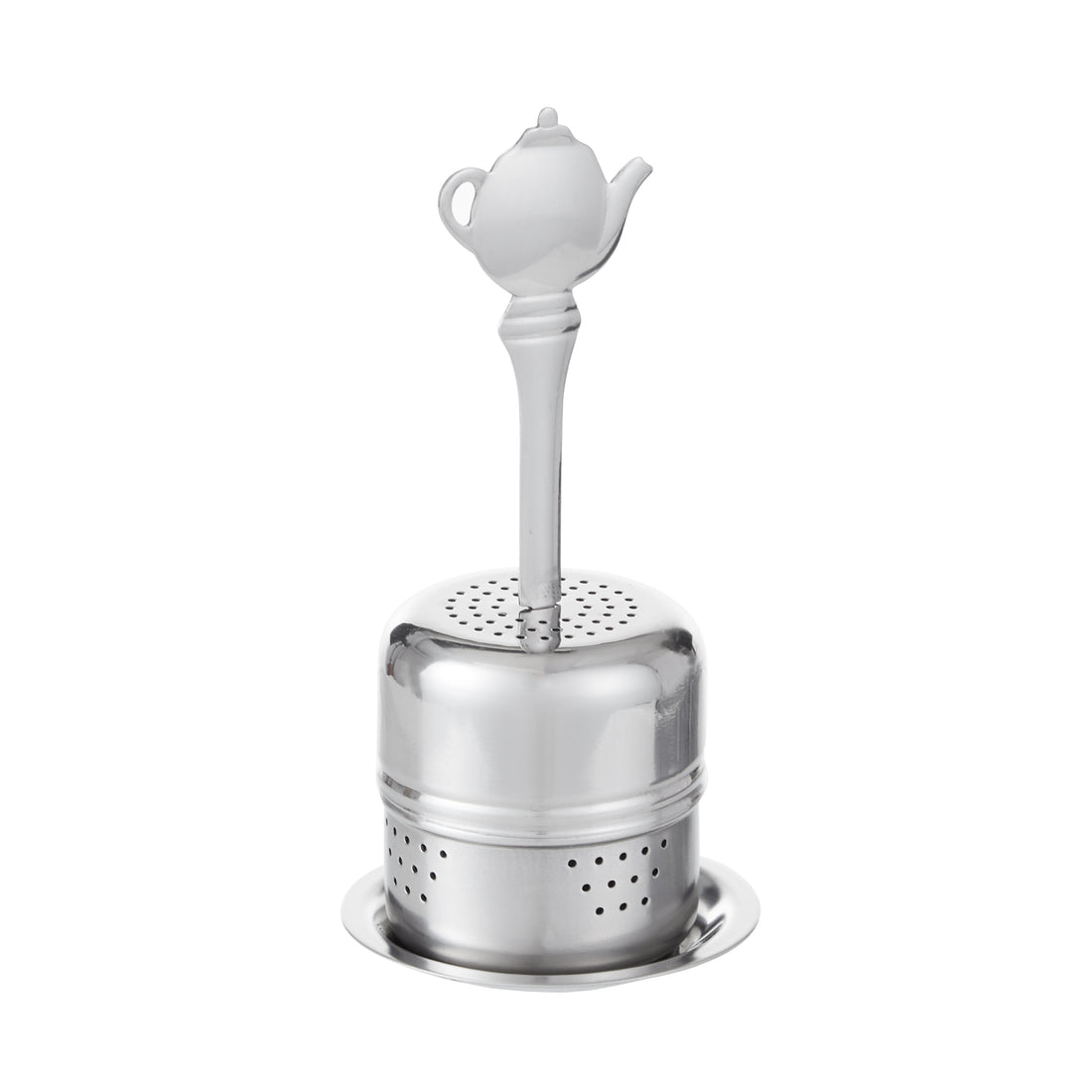 Leaf &amp; Bean Tea Infuser Ball With Handle Silver