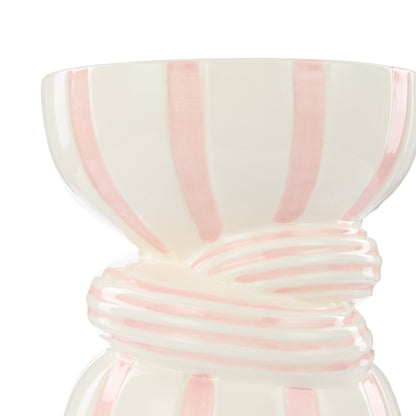 Emporium Lulu Collection Twist Stripe Vase Pink