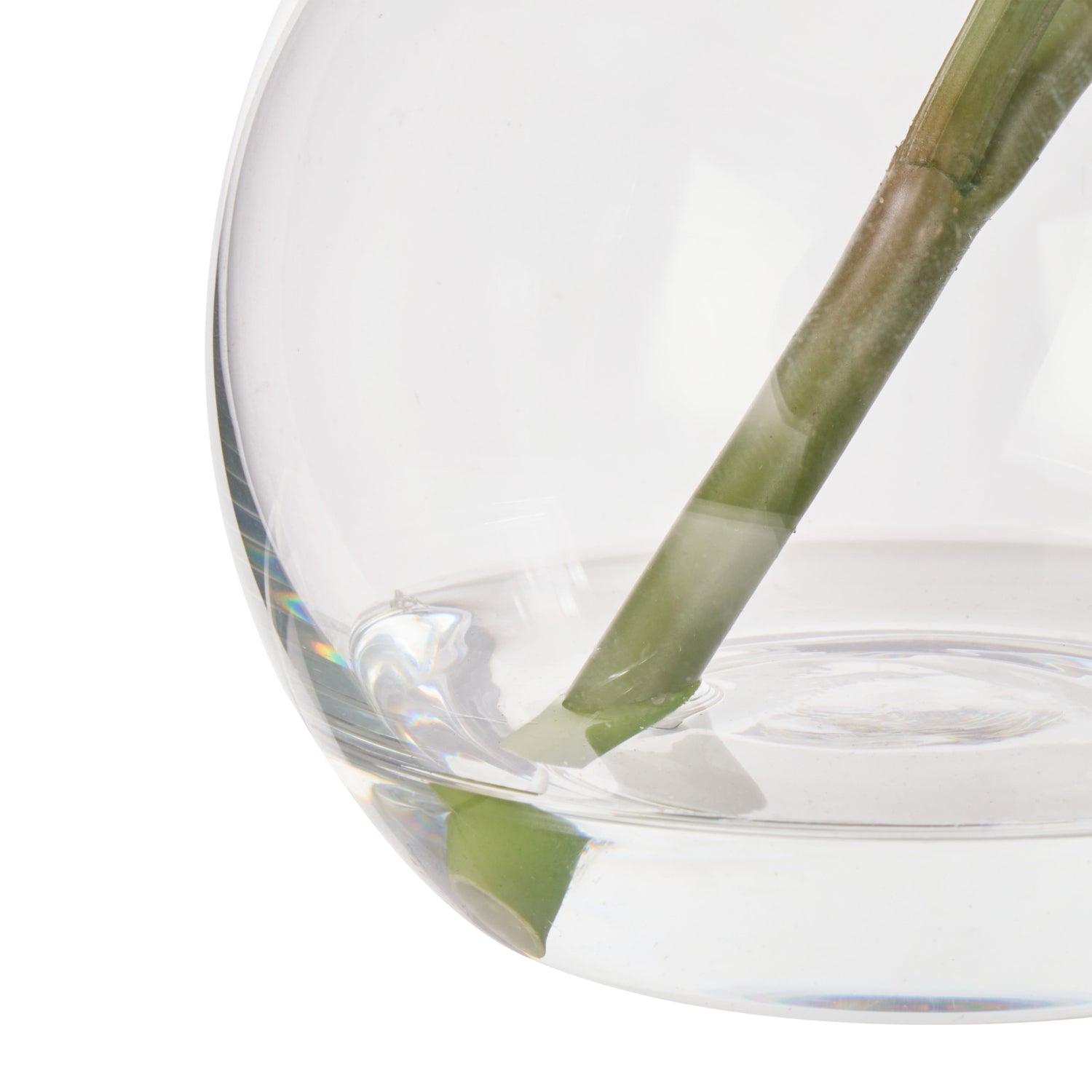 Faux Cymbidium - Glass Vase | Pink -  16cm