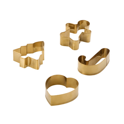 Davis &amp; Waddell Cookie Cutter 4pcs Set Gold