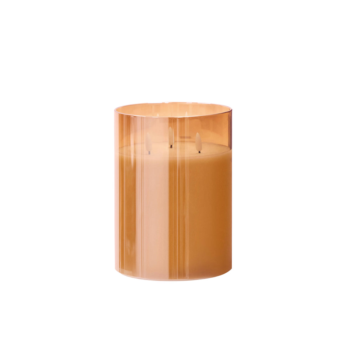 Amber Triflame LED Candle | 20cm