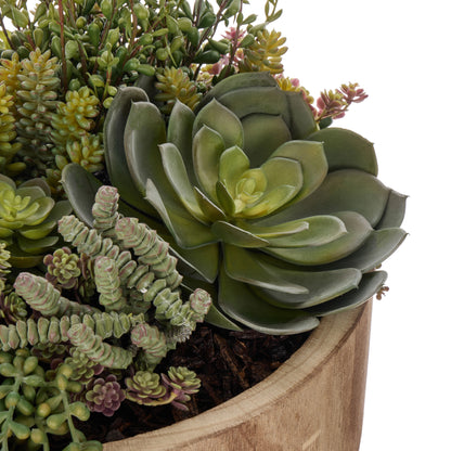 Faux Jelly Bean Sedum Mix - Dansk Bowl | Green -  37cm