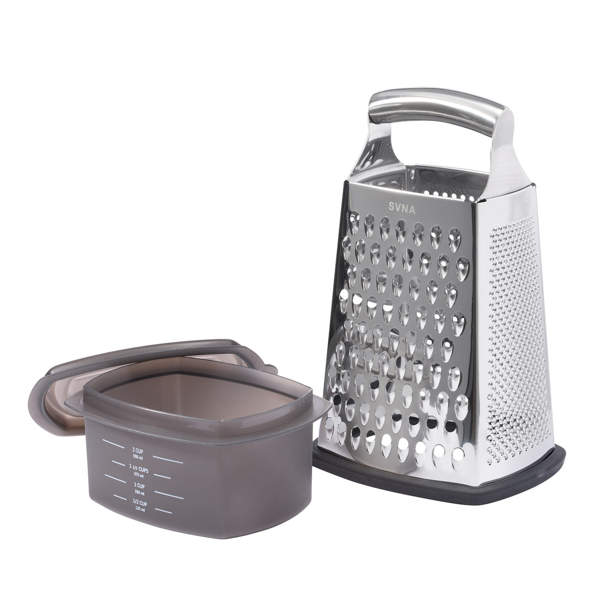 SVNA Premium Stainless Steel Box Grater with Storage Box