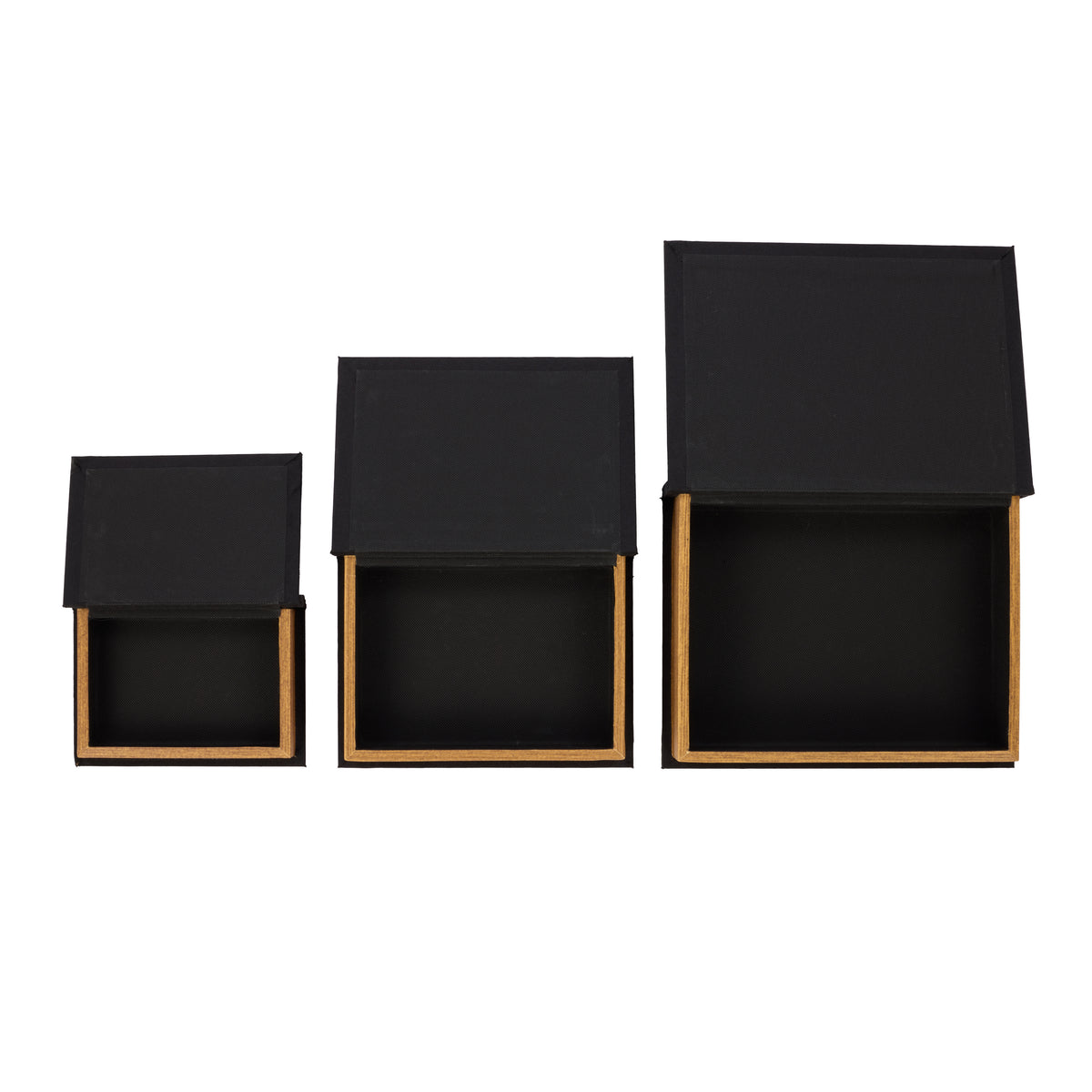 Society Home Atticus Book Box 3pcs Set Black &amp; Natural