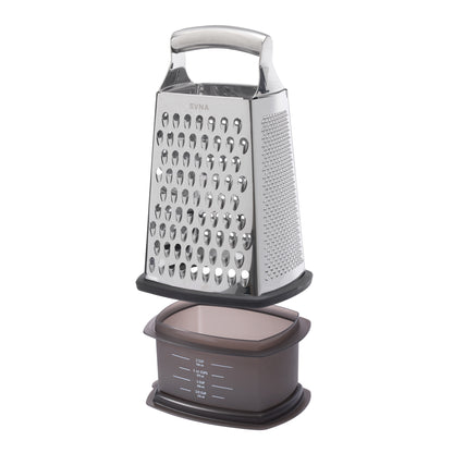 SVNA Premium Stainless Steel Box Grater with Storage Box