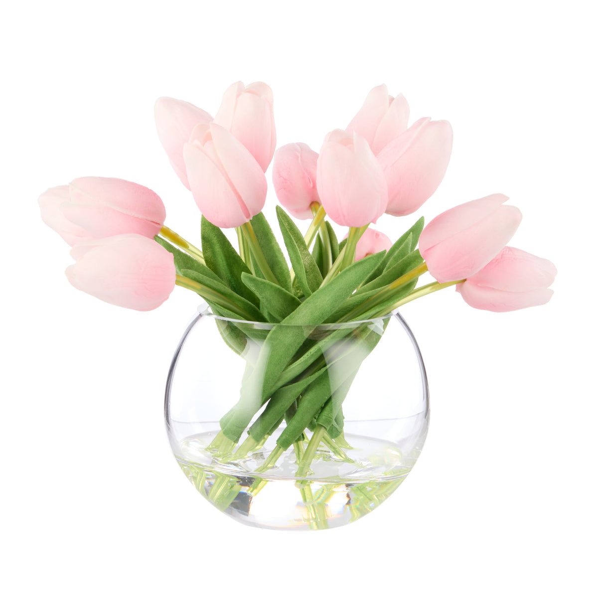 Rogue Tulip Bunch - Sphere Vase Pink