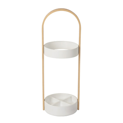 Umbra Bellwood Umbrella Stand White &amp; Natural