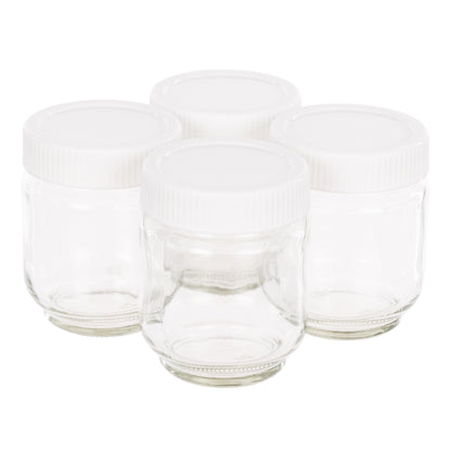 Davis &amp; Waddell Multi Yoghurt Maker Jars 190ml 4pcs Set Clear