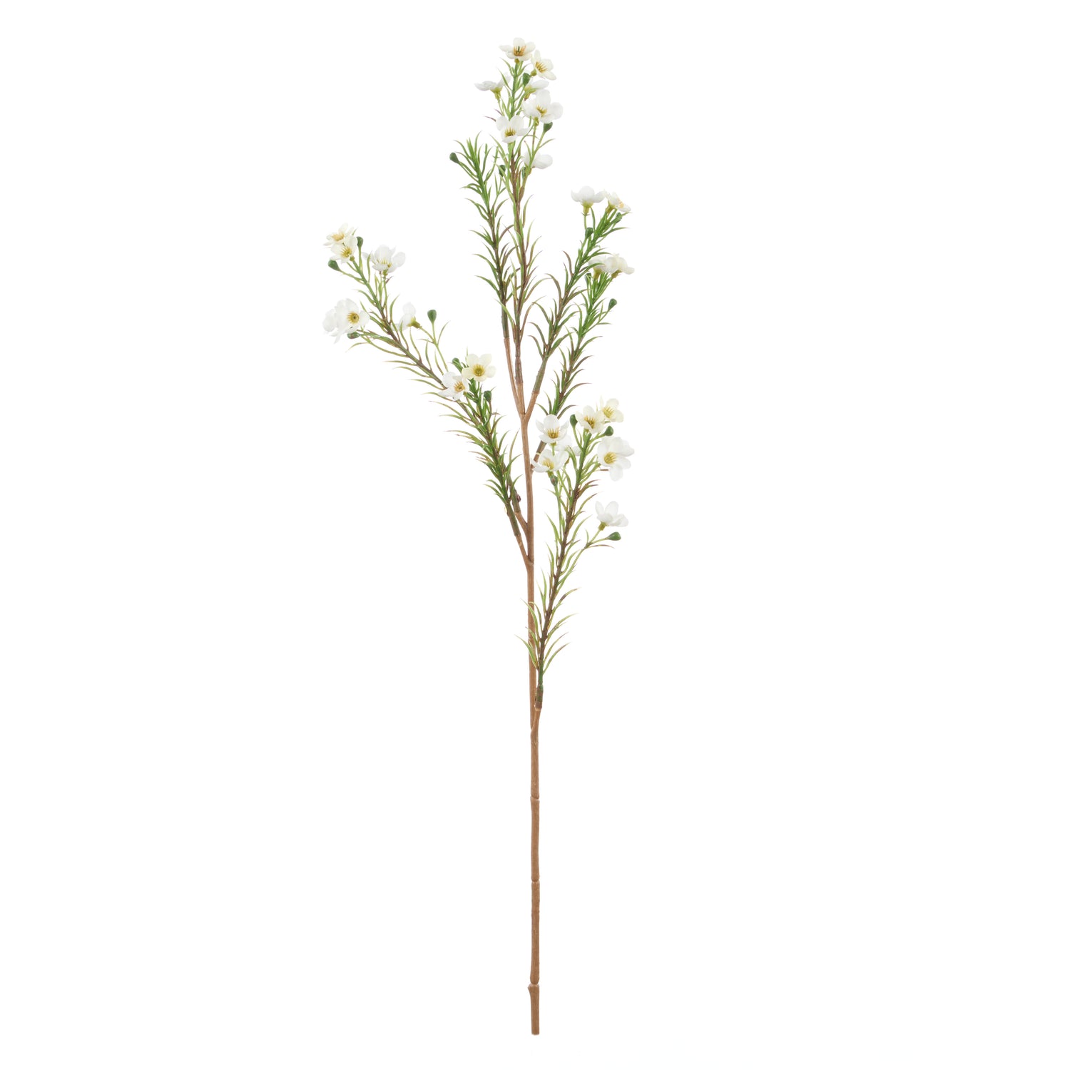 Faux Wax Flower Spray | White - 65cm