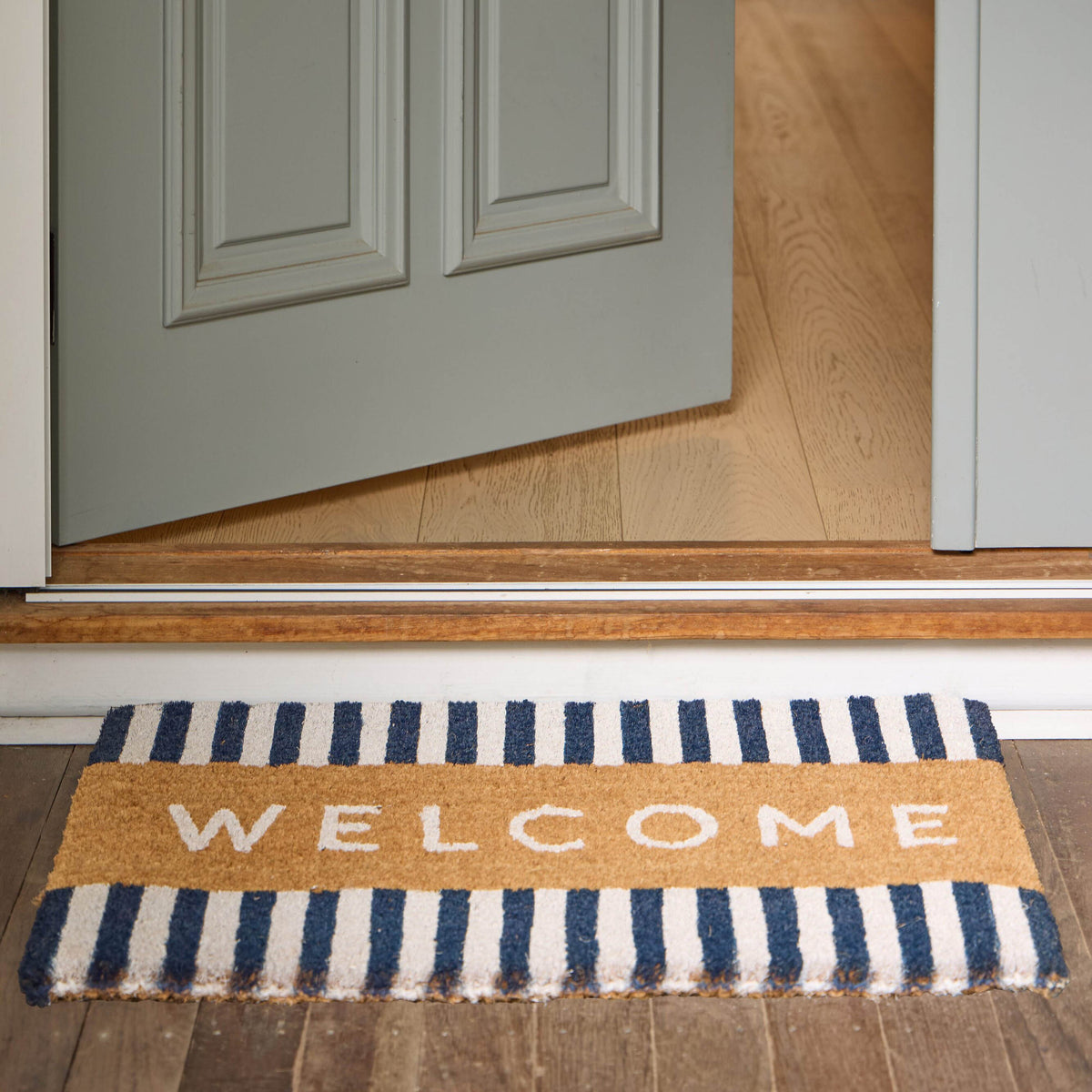 Rogue Coir Door Welcome Mat -  Navy