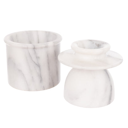 Davis &amp; Waddell Nuvolo Marble French Butter Bell White Grey