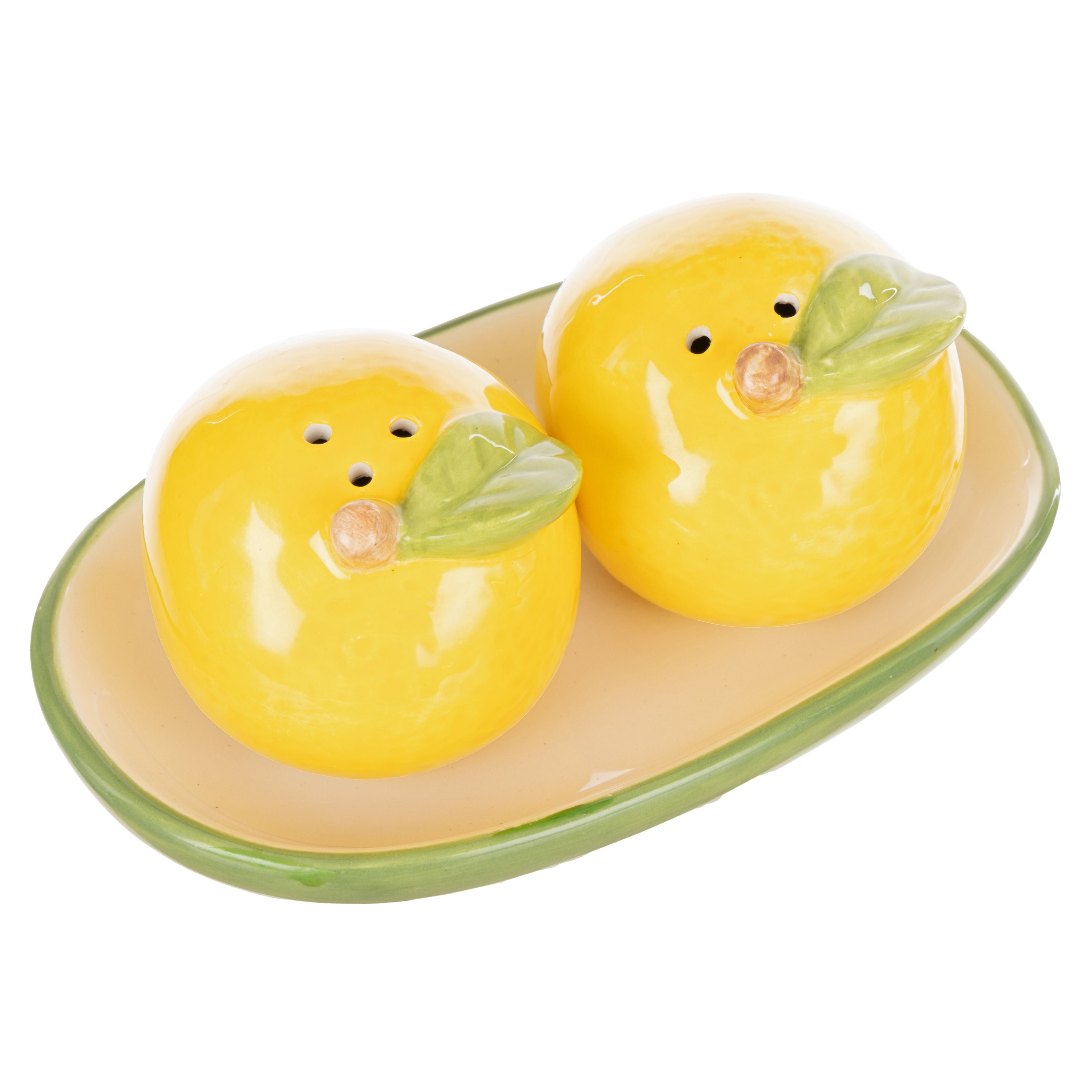 Emporium Limoncello Salt and Pepper Shakers Yellow &amp; Green