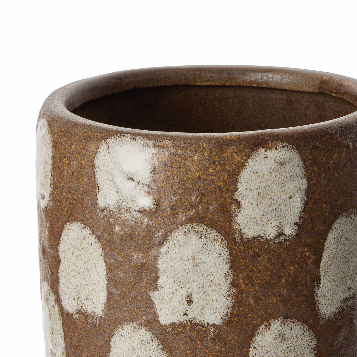 Amalfi Soren Dab Vase Brown &amp; White