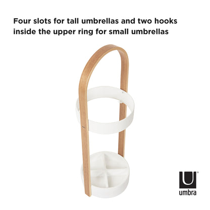 Umbra Bellwood Umbrella Stand White &amp; Natural