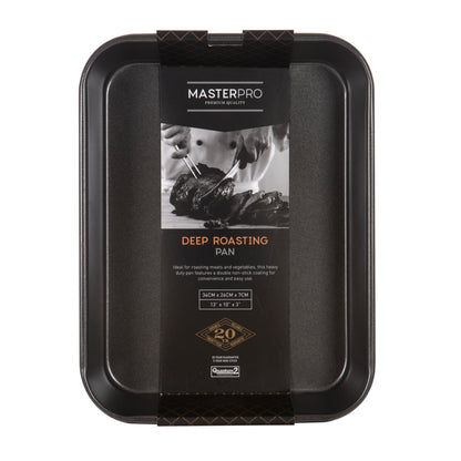 MasterPro Non-Stick Deep Roasting Pan Black