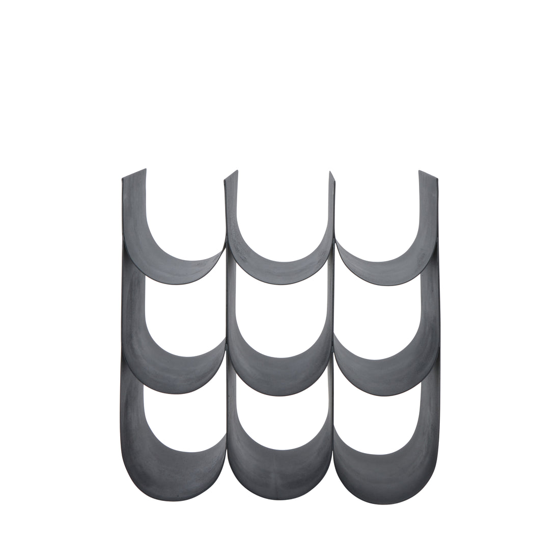 Davis &amp; Waddell Scalloped 9 Bottle Wine Rack Black
