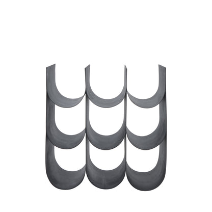 Davis &amp; Waddell Scalloped 9 Bottle Wine Rack Black