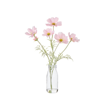 Faux Cosmos - Milk Bottle | Pink  -  35cm