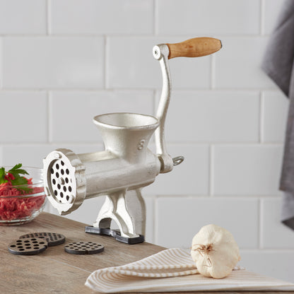 Davis &amp; Waddell Meat Mincer No. 8 with 3 Blades Silver