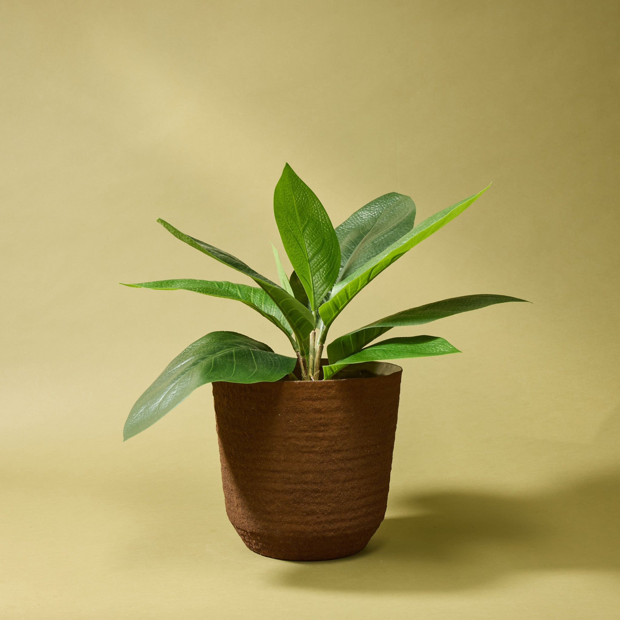 Faux Lush Leaf Plant - Garden Pot | 45cm